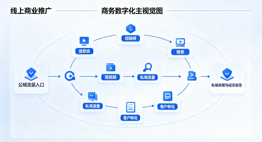 黄岛区线上商业推广怎么做？全域流量闭环搭建与低成本转化实战指南